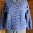 Shawl Collared Aran Pullover
