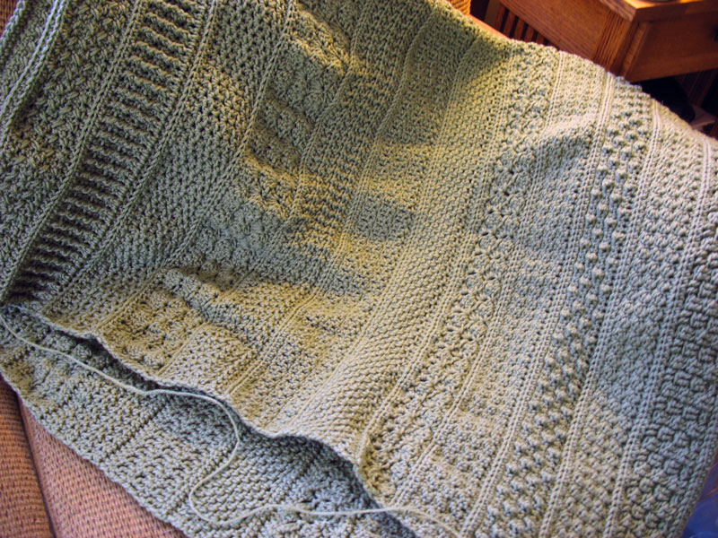 Aran Crocheted Afghan Pattern by Quentin